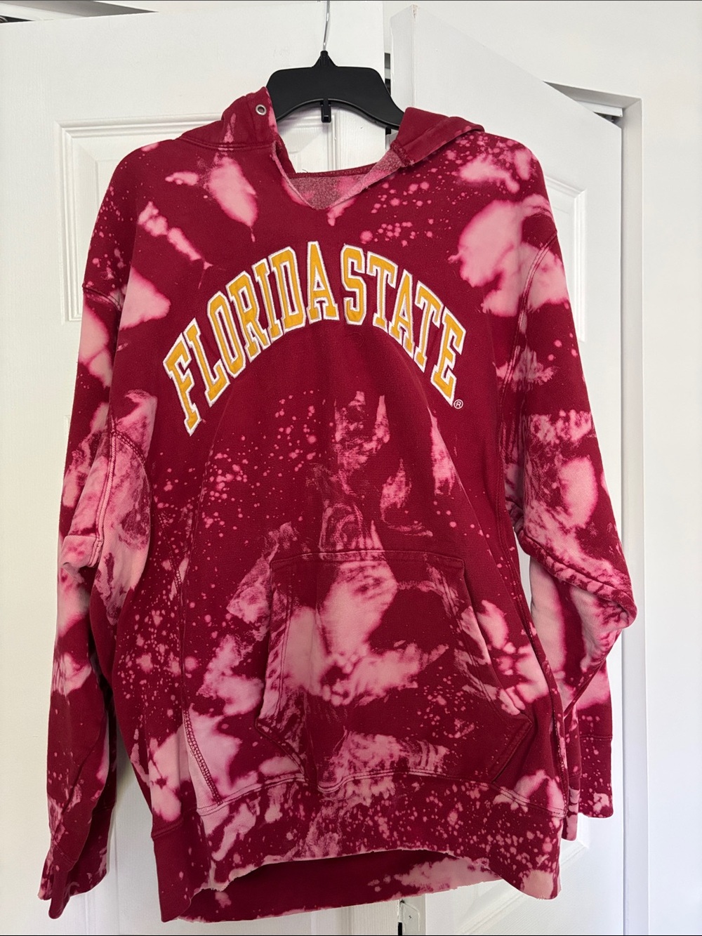 FSU Tie-Dye Bleach Hoodie Sweatshirt